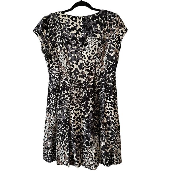 TS Taking Shape Linen Dress Size US 12 | UK 16 Animal Print Mini Fit & Flare - Picture 2 of 12